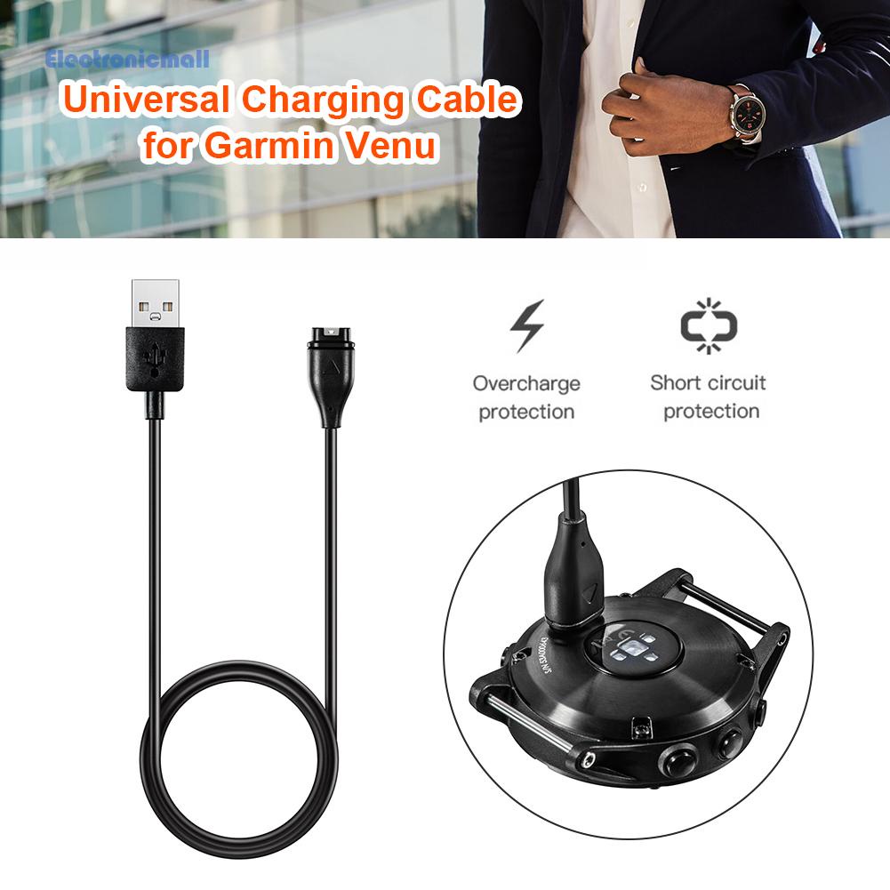 ElectronicMall01 1m USB Data Charging Charger Cable for Garmin Fenix 5S Venu 2 Smart Watch