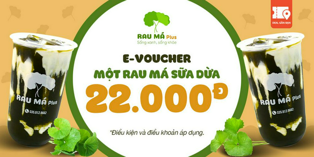 E-Voucher Rau Má Plus một Rau Má Sữa Dừa