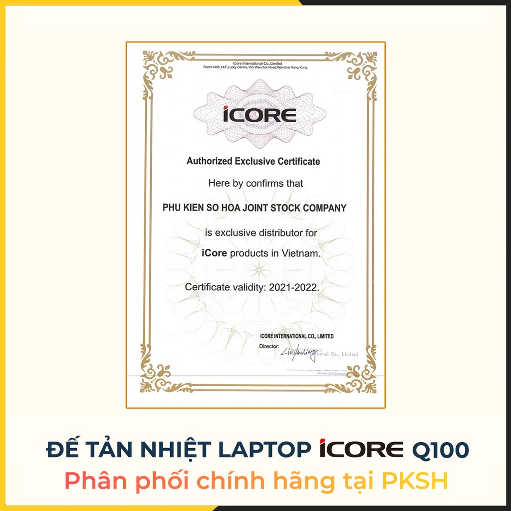 Đế tản nhiệt laptop iCore Q100
