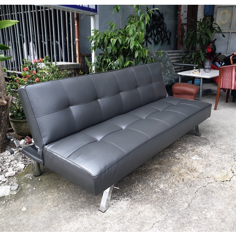 Ghế Sofa Bed Đa Năng Chân Inox 1m68 x 96cm - Sô Pha 3 Chức Năng Làm Giường Ngủ