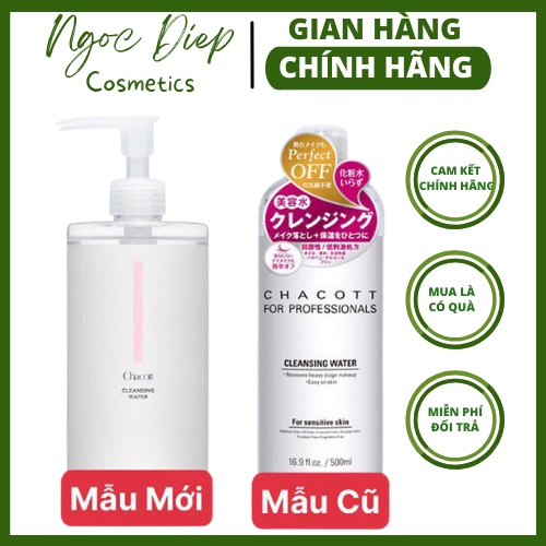 Nước tẩy trang Chacott 500ml, tẩy trang Chacott cho mọi loại da - Ngọc Diệp cosmetics