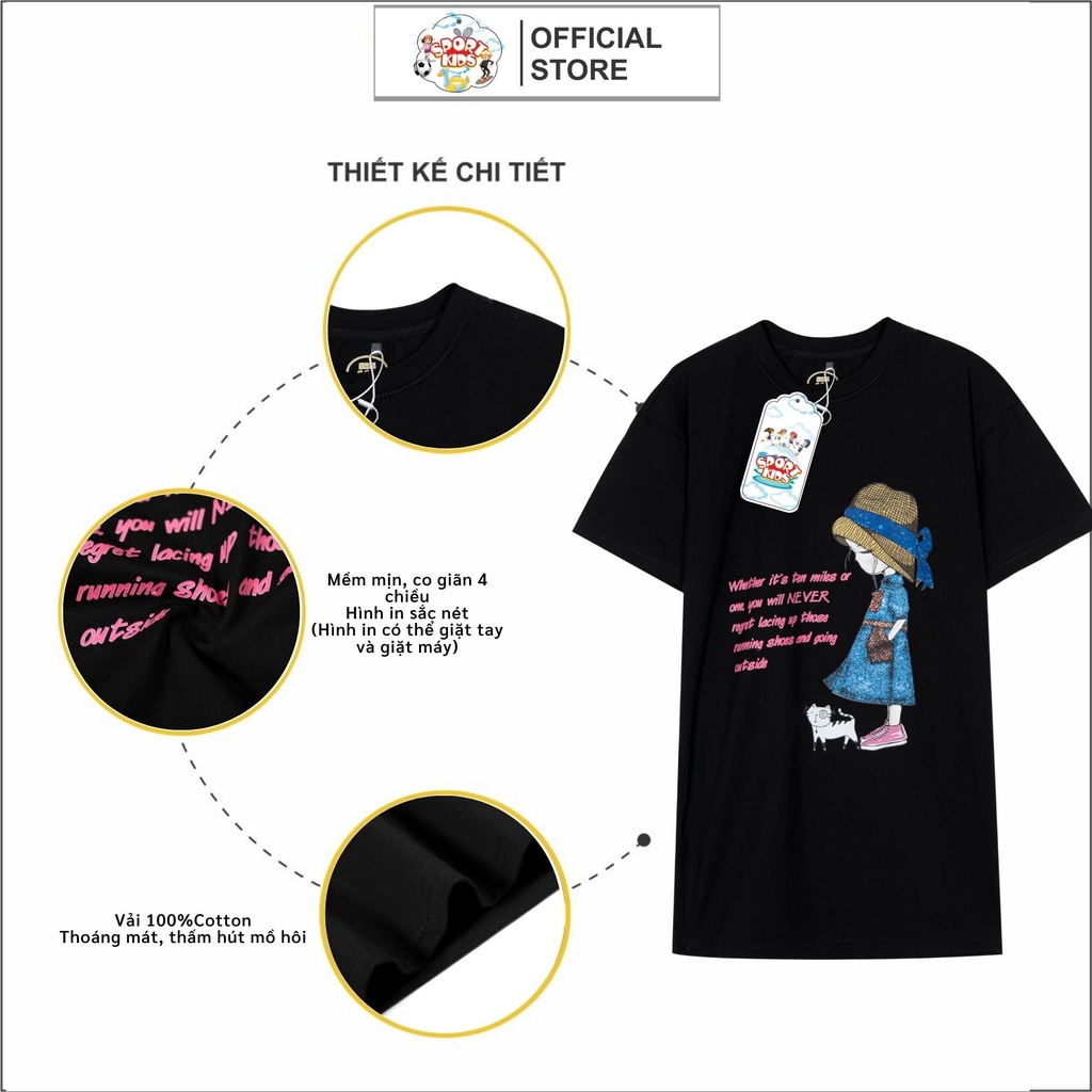 Váy SPORTKIDS Dành Cho Bé Gái 100%Cotton Hoạt Hình Ngộ Nghĩnh Nhiều Màu