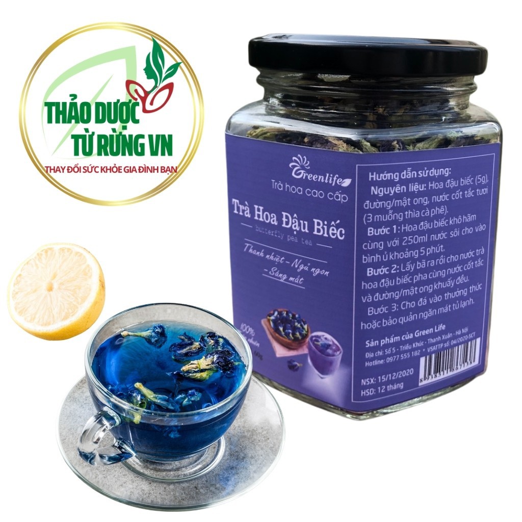 Trà Hoa Đậu Biếc Sấy Lạnh GREELIFE Hàng Xuất Khẩu Nguyên Vẹn Màu Sắc, Mùi Vị Thảo Dược Từ Rừng VN | BigBuy360 - bigbuy360.vn