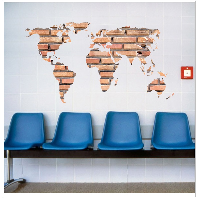 Decal 3D dán trang trí văn phòng siêu đẹp, sang trọng, dễ thương - hàng CAO CẤP loại 1 có sẵn giao ngay