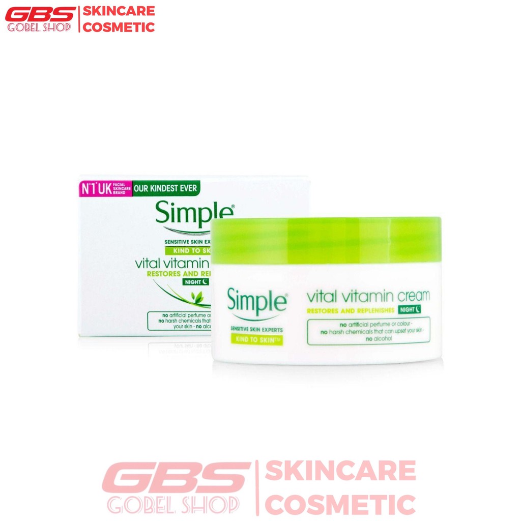 Kem Dưỡng Da Simple Kind To Skin Vital Vitamin Night Cream 50ml