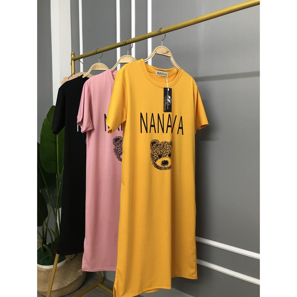 Đầm Suông Form Rộng , Váy Dáng Dài Có Họa Tiết Chữ NaNaVa Hàng VNXK | BigBuy360 - bigbuy360.vn