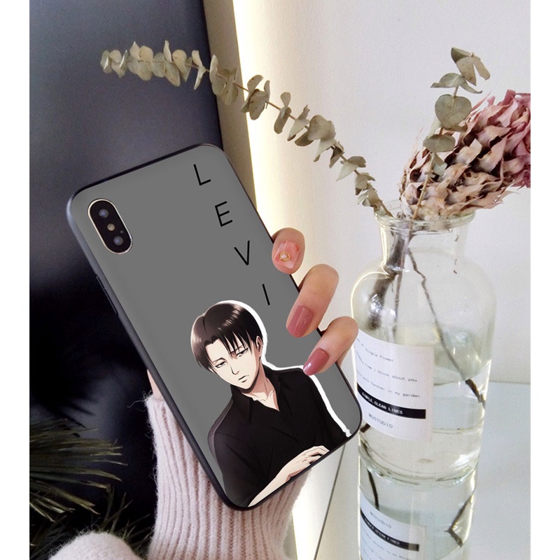 Vỏ điện thoại mềm iphone 11 pro max x xs xr max 5 5s 6 6s plus 7 8 plus se k7tn11 levi ackerman silicone anti-drop case