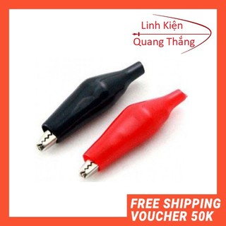 Kẹp cá sấu 45mm - 1 cặp đỏ đen