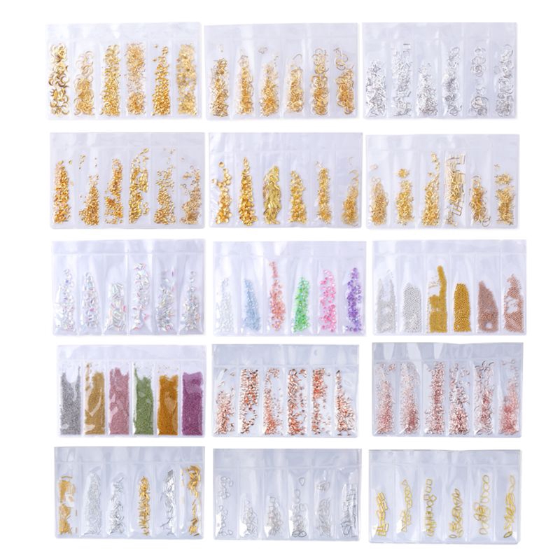 Bộ phụ kiện hình trăng sao đính trang trí móng tay đẹp măts