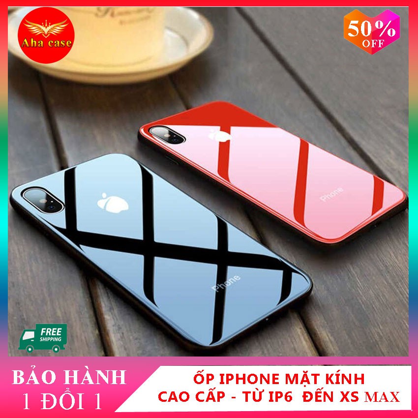 Ốp IPhone mặt lưng kính cao cấp, Ốp điện thoại dành cho iphone ip 6,6s, 6 Plus, 7,7 Plus, 8, 8 Plus, X, Xs, Xs Max, 11 | WebRaoVat - webraovat.net.vn