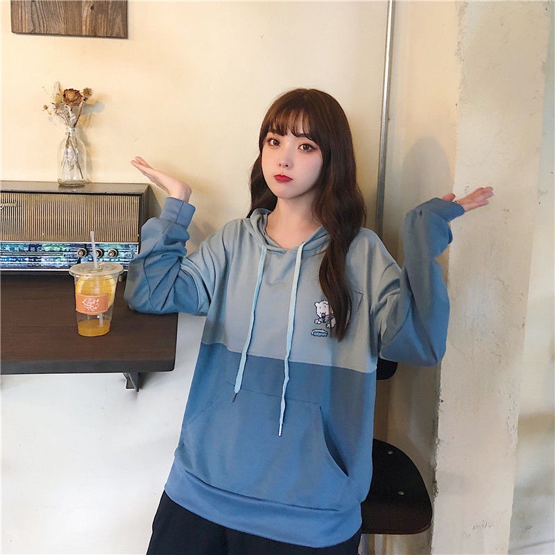 Áo Hoodie Tay Dài Form Rộng Kiểu Dáng Hợp Thời Trang Dễ Phối Đồ