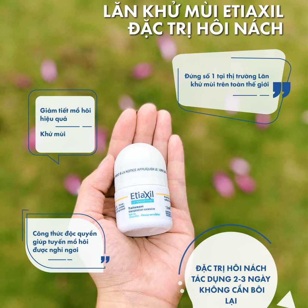 Lăn nách Etiaxil 15ml, khắc tinh của hôi nách