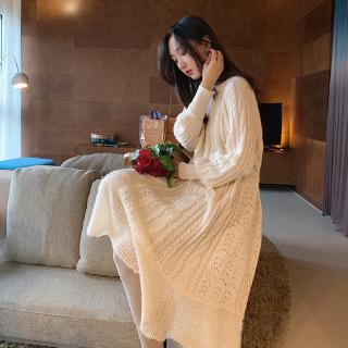 Đầm Dệt Kim Kiểu Hàn Quốc Thiết Kế Xinh Xắn Cho Nữ