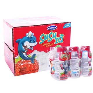 Thùng 48 Chai Sữa Chua Uống SuSu IQ Hương Dâu - 80ml