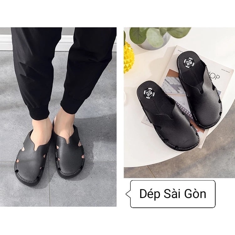 Dép sục nam bít mũi thời trang sài gòn cao cấp xuất khẩu độc đáo siêu êm không gây mùi cho chân