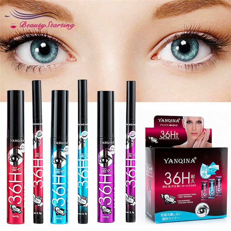 [Hàng mới về] Kẻ mắt và mascara YANQINA 2 trong 1 chống thấm nước cao cấp