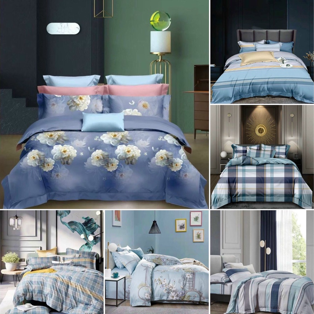 Bộ Ga Vỏ Gối 4 Món Vải Tencel - Enjoy Life Phi Lụa Nhập Khẩu Cao Cấp 1m6x2m, 1m8x2m
