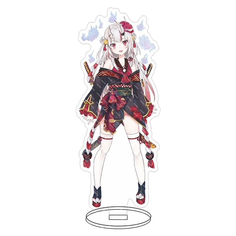 Mô hình nhân vật anime HOLOLIVE Vtuber hai mặt bằng acrylic có giá đỡ để bàn
