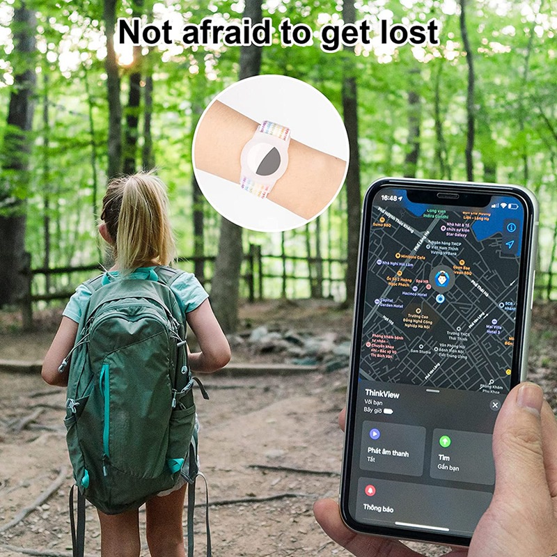 Ốp Bảo Vệ Thiết Bị Định Vị GPS Có Dây Đeo Tay Cho Apple AirTag