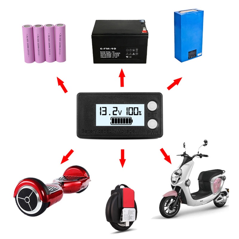 Vôn Kế Đo Điện Áp Dung Lượng Pin Lithium Chuyên Dụng