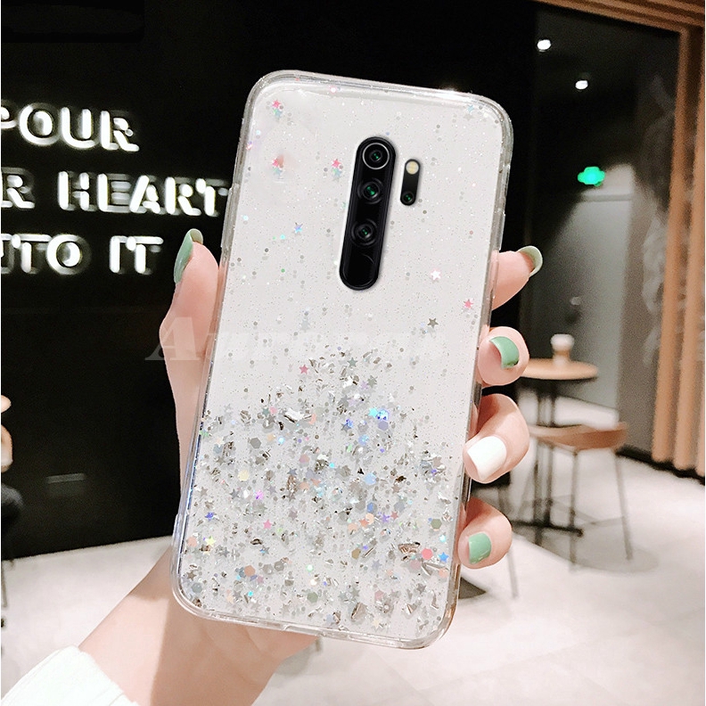 Ốp điện thoại kim tuyến cho Xiaomi Redmi 9 9A 9C Redmi Note 9S 9 Pro Max 6 Pro Case Redmi 8A Redmi S2 K20 K30 Pro