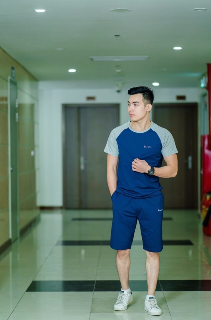 Bộ Quần áo thể thao trơn cotton thun lạnh- bộ thể thao nam trơn | BigBuy360 - bigbuy360.vn