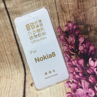 Ốp lưng Nokia 8 silicon dẻo trong suốt