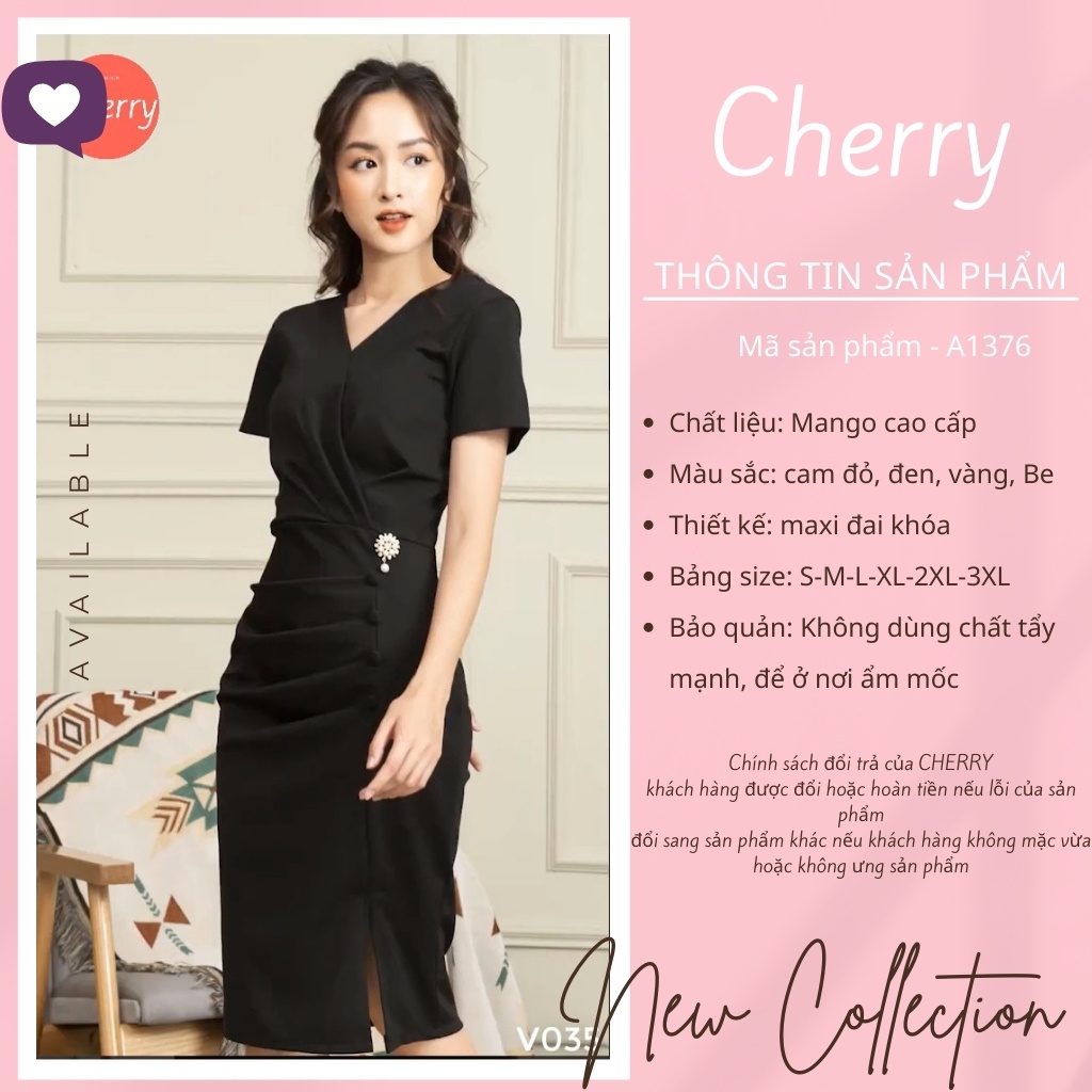 Váy liền thân dáng dáng maxi cực đẹp - một trong những chiếc váy thiết kế của Cherry Store - V035