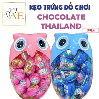 Trứng Đồ Chơi Socola Cú Thái Lan - Chocolate Eggs Surprise Toy For Kids - Hộp 30 quả