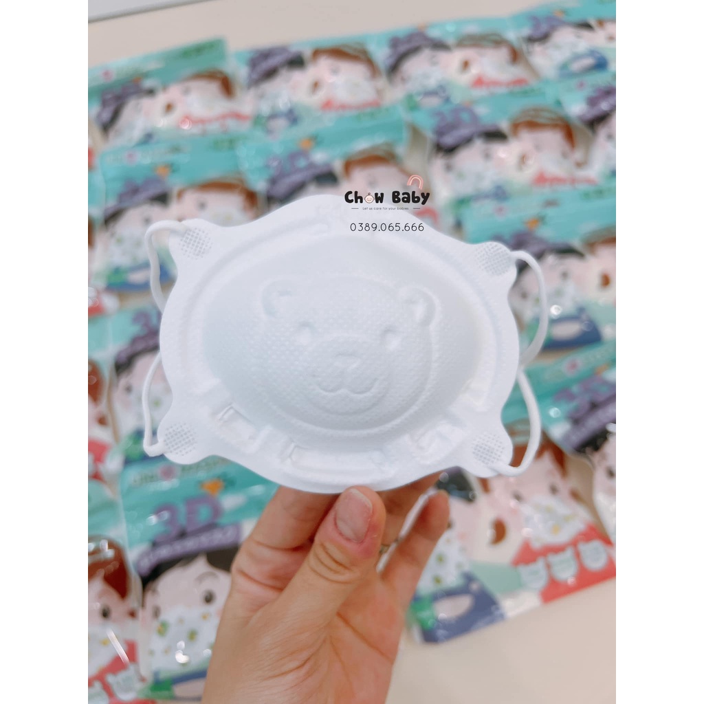 Khẩu trang gấu bé Sơ Sinh 0-3 tuổi  khẩu trang trẻ em chính hãng UNI MASK công nghệ Nhật