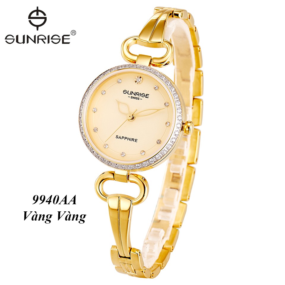 Đồng hồ nữ đẹp ♥️FREESHIP♥️ Model Sunrise 9940AA kính Sapphire chống xước chống nước tốt - Fullbox chính hãng