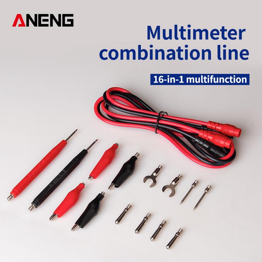 16pcs Kit Universal Multifunction Digital Test Lead Multimeter Probe Cable