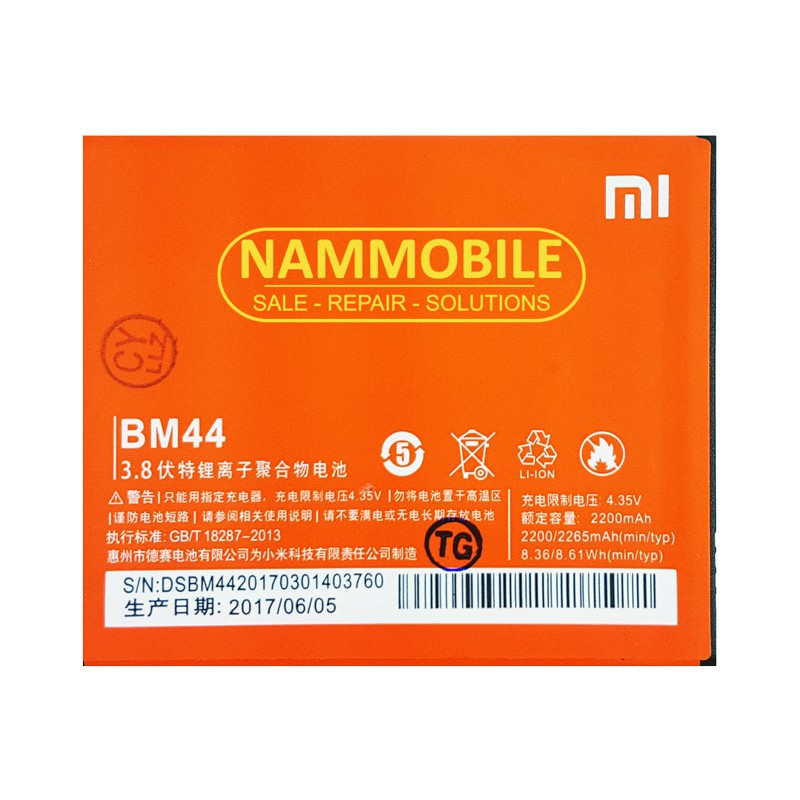 Pin Xiaomi Redmi 2 BM44 2200mAh Zin + FreeShip