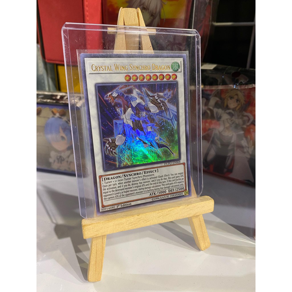 Lá bài thẻ bài Yugioh Crystal Wing Synchro Dragon - Ultra Rare - Tặng bọc bài nhựa bảo quản