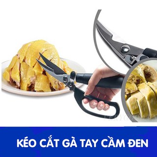 Kéo cắt gà cán đen