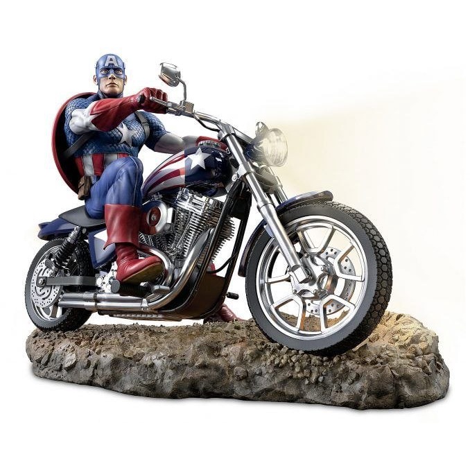 File in 3D Captain America & Motorcycle