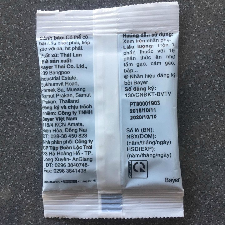 Diệt chuột Racumin 0.75 TP an toàn cho gà, vịt