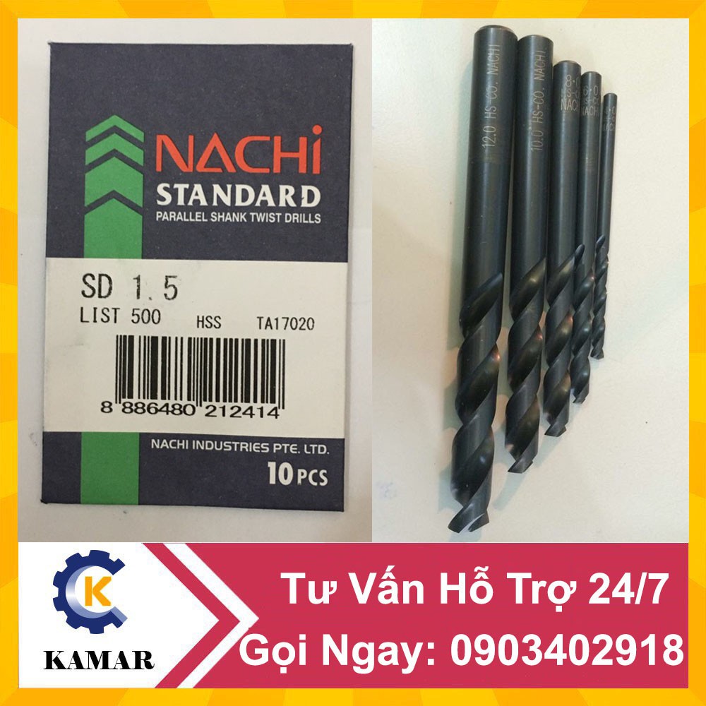 Mũi Khoan Nachi Từ 1.0 đến 1.9MM Chính Hãng