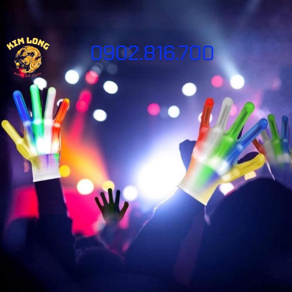 1 CẶP GĂNG TAY GLOVER ĐÈN LED 7 MÀU PHÁT SÁNG NGHỆ THUẬT ĐƯỜNG PHỐ TRANG PHỤC HÓA TRANG HALLOWEEN TRUNG THU