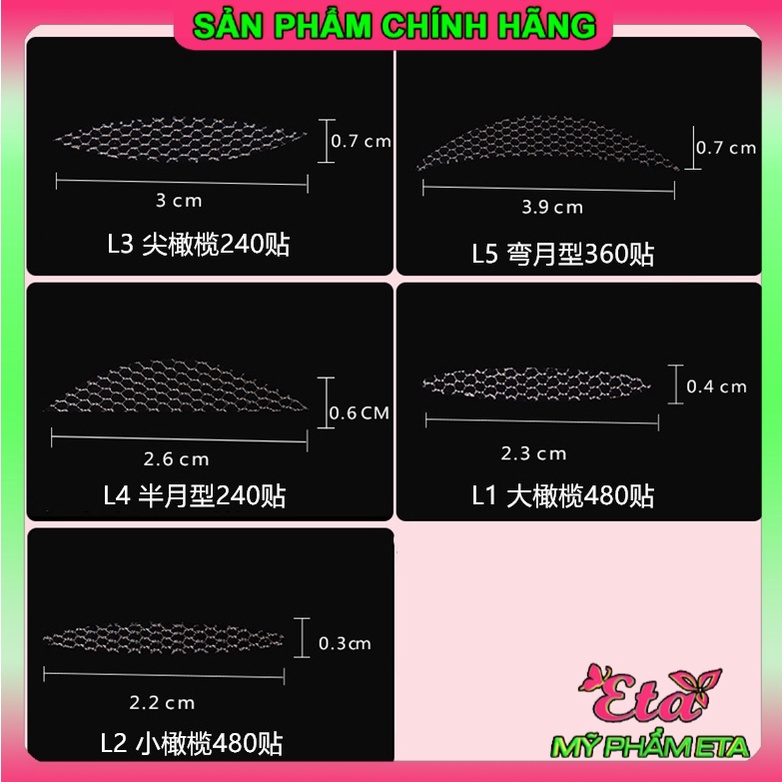 Kích Mí Lưới Cuộn Không Lộ Dễ Dùng Chính Hãng Dùng Keo Dán