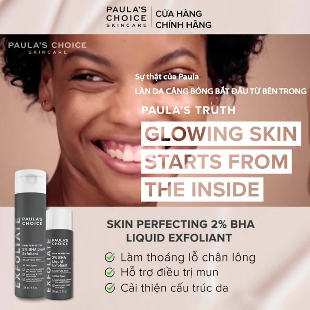 Tẩy tế bào chết hoá học Paula's Choice Skin Perfecting 2% BHA Liquid | BigBuy360 - bigbuy360.vn