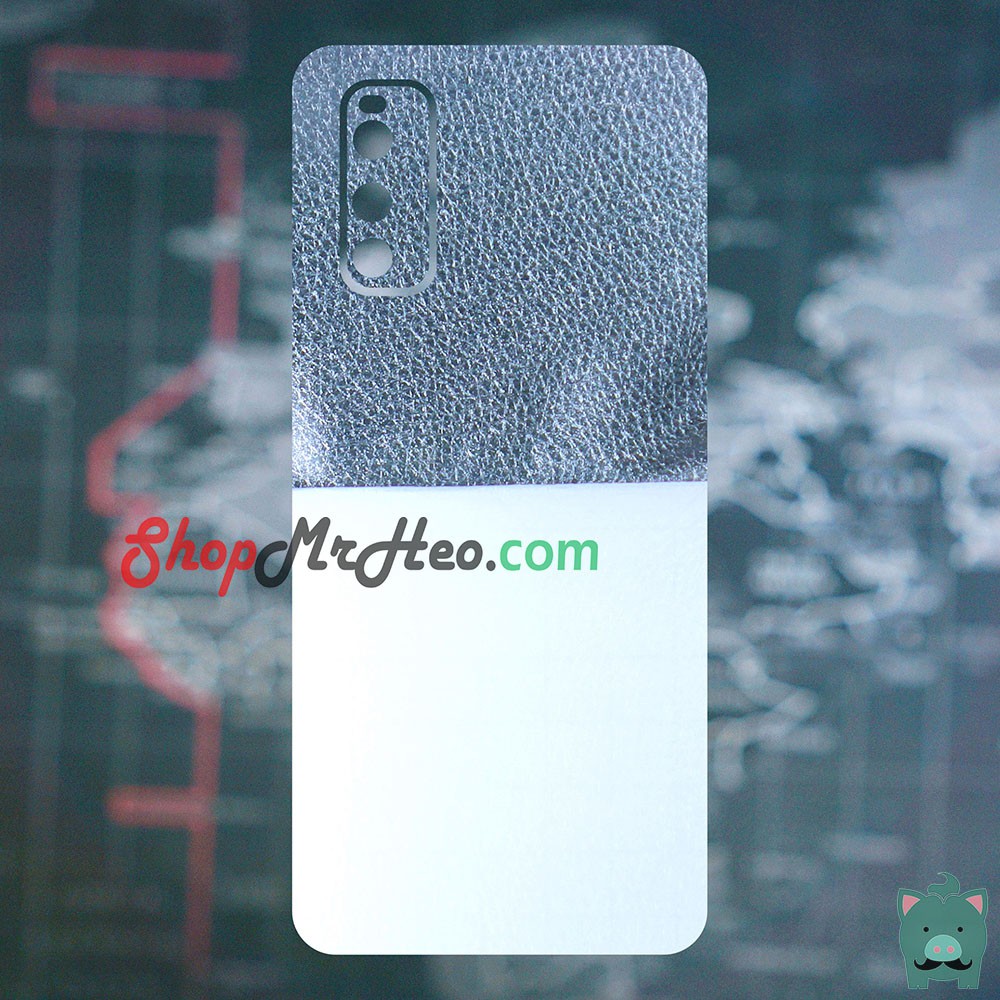 Skin Dán Mặt Sau Lưng Vân 3D Vivo iQOO 3 5G - iQOO Neo 3 5G - Carbon, Hình hộp, Nhám, Vân da