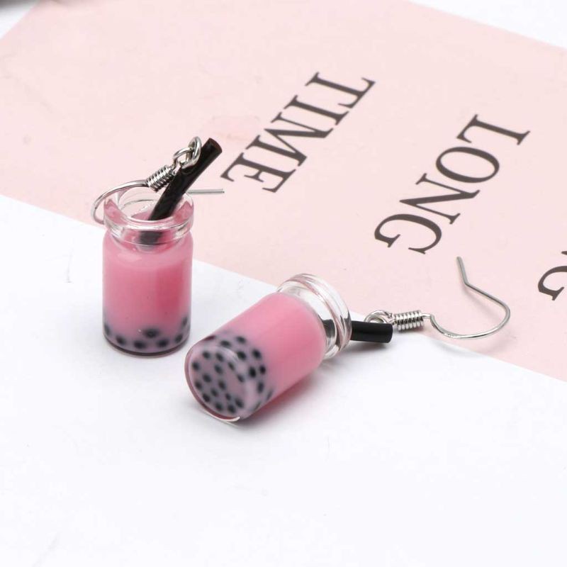 Bông tai hình ly trà sữa vui nhộn cho nữ
