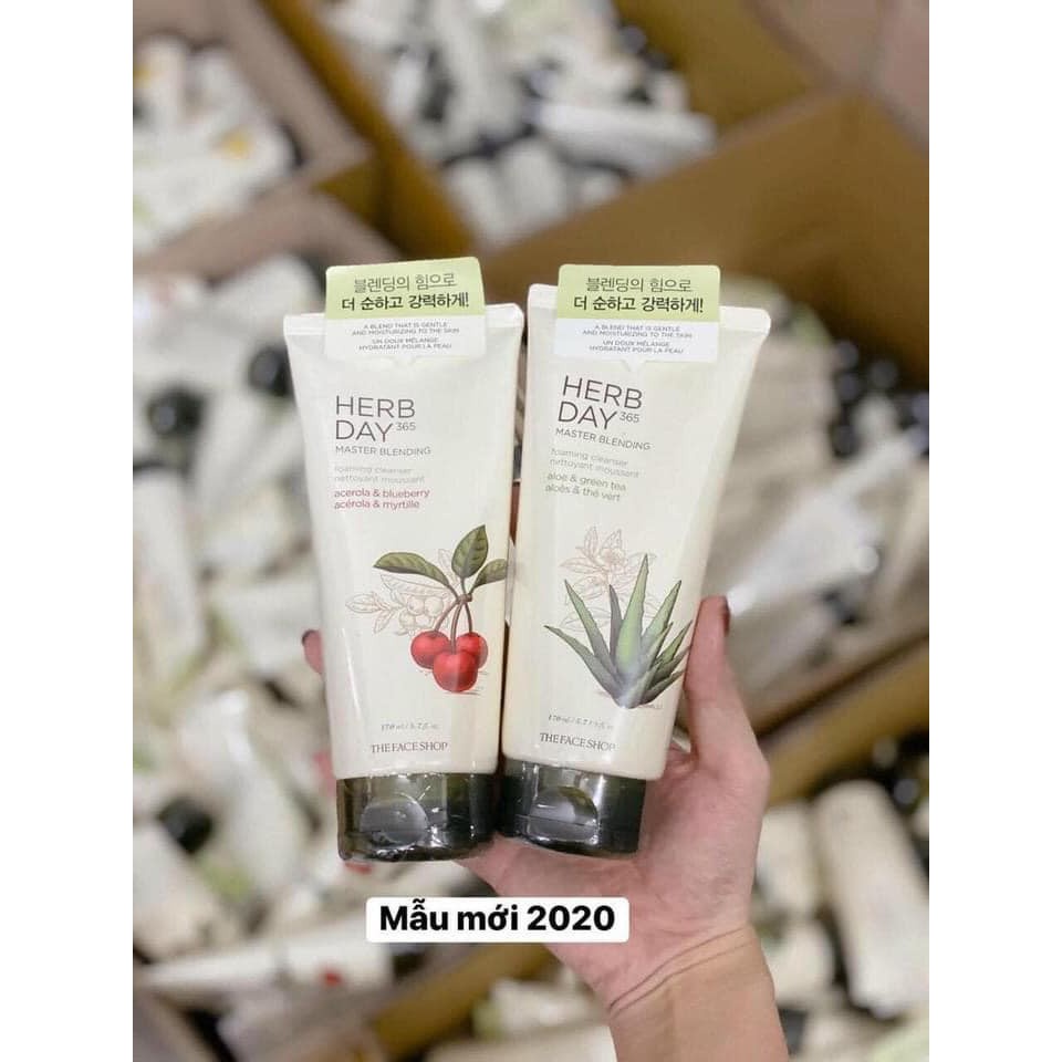👑 Sữa Rửa Mặt The Face Shop Herb Day 365 Cleansing Foam