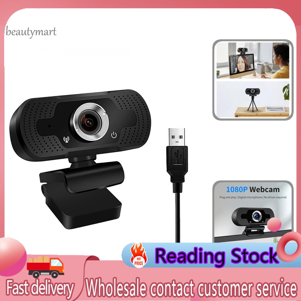 Webcam USB 1080P hiệu ứng âm thanh cao có thể xoay tiện dụng
