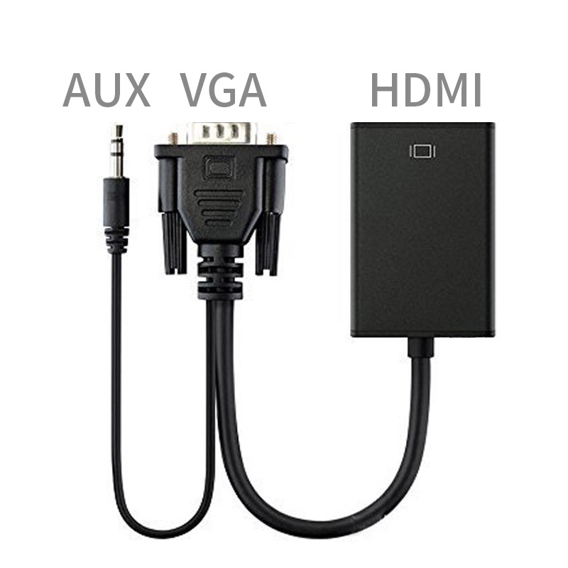 Cáp chuyển đổi Vga sang Hdmi 1080p Vga với giắc cắm 3.5mm cho Ps Hdtv Vga