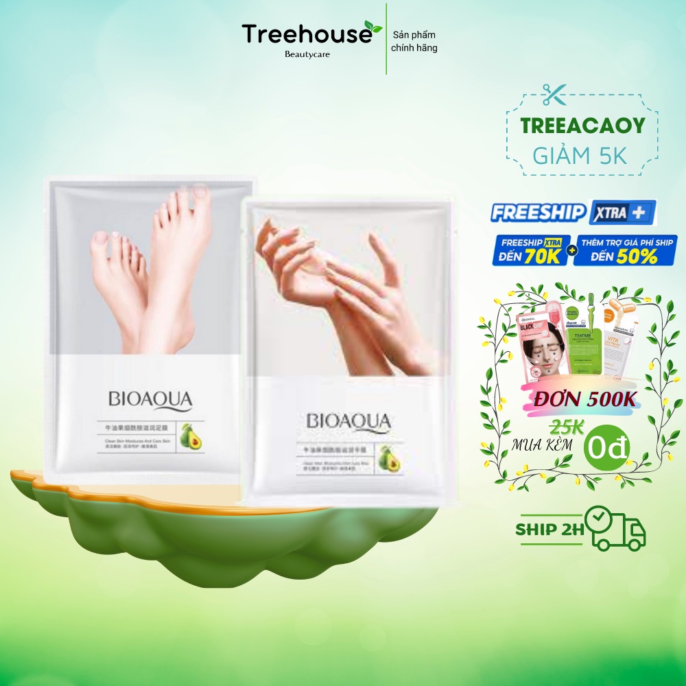 Mặt nạ ủ CHÂN/TAY Bioaqua - 1 GÓI 2 miếng TREEHOUSE SHOP