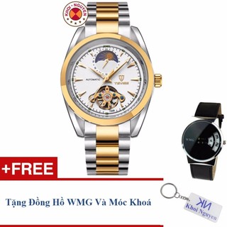 Đồng Hồ Nam Tevise 79KCN5B Cơ Dây Thép (Có 5 Màu: Mặt Trắng, Trắng, Đen, Vàng, Mặt Đen) + Tặng đồng hồ WMG và móc khoá