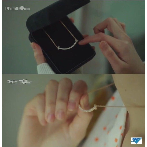 Dây chuyền nữ nụ cười đính đá rất hót - Kho sỉ bạc Nhất Linh