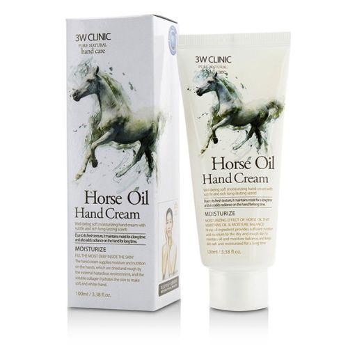 Kem Dưỡng Da Tay Dầu Ngựa 3W Clinic Horse Oil Hand Cream 100ml